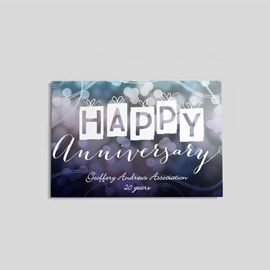 Steel Blue Anniversary Postcard