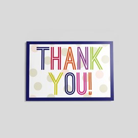 Dotted Thanks Postcard