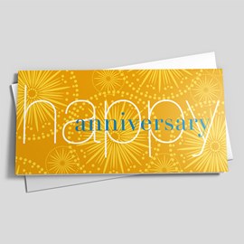 Gold Fireworks Anniversary