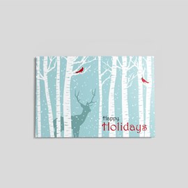 Holiday Birch Postcard