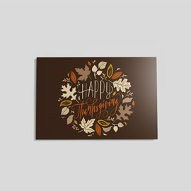 Thanksgiving Wreath Postcard