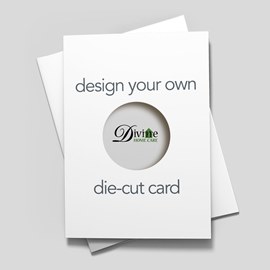 Vertical Custom Circle Die-Cut Card