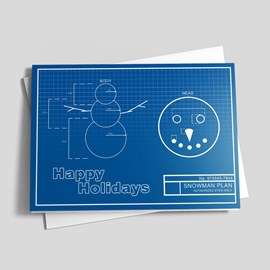 Snowman Blueprint Card