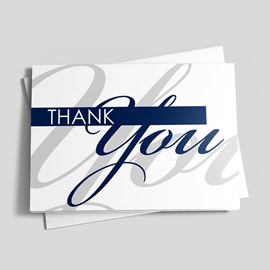 Bold Blue Thank You