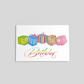 Gift Boxes Birthday Postcard