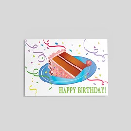 Slice of Cake Birthday Postcard