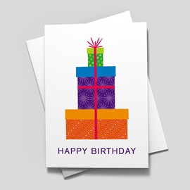 3 Tier Gifts Birthday Card