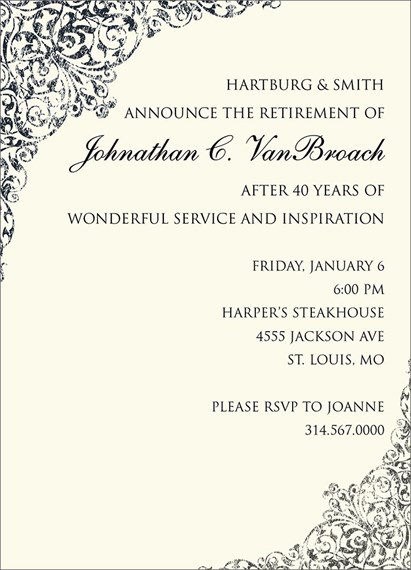 Touch of Black Invitation