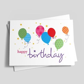 Wallpaper Balloons Birthday Card