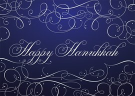 Blue Hanukkah Greeting