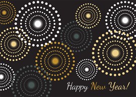Metallic Circles New Year Card