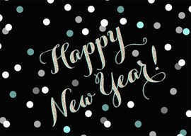 Bright Dots Happy New Year Card