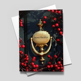 Golden Glimmer Holiday Card