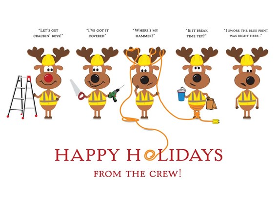 Holiday Crew Construction Card