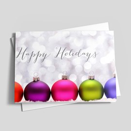 Colorful Ornaments Holiday Card