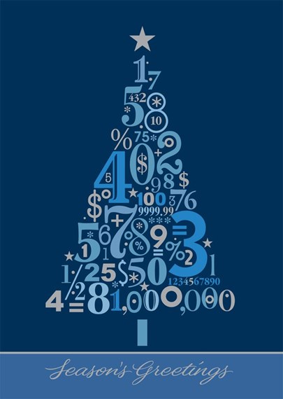 Christmas Tree Accounting Card