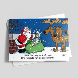 Accounting Santa Holiday Card