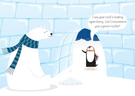 Tip of the Igloo Roofing Card