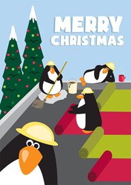 Penguin Celebration Roofing Card