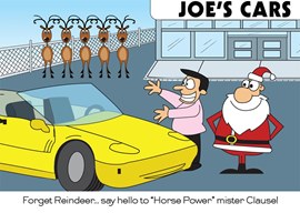 Retired Reindeer Auto Sales Card