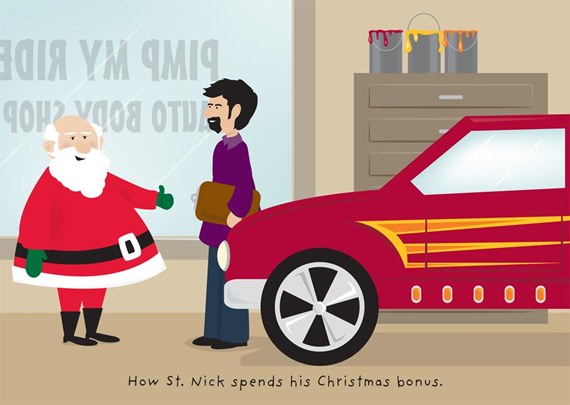Christmas Bonus Auto Body Card