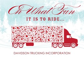 Trucking Along Holiday Card