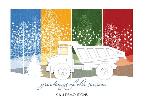 Four Seasons Dump Truck Card