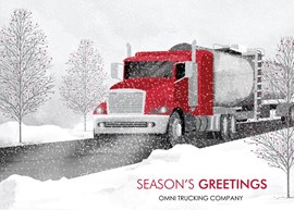 Red Tanker Truck Season Card