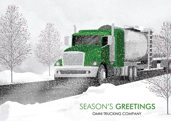 Green Tanker Truck Season Card