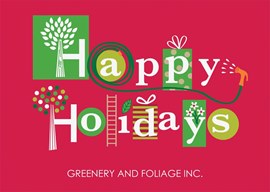 Happy Holidays Landscaping Card