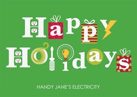 Happy Holidays Electrical Card