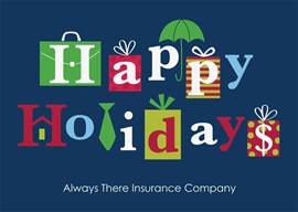 Happy Holidays Insurance Card