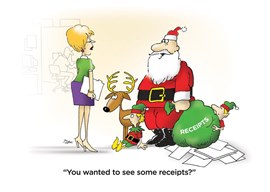 Santa's Receipts Accounting Card