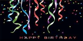 Confetti Streamers Birthday Card