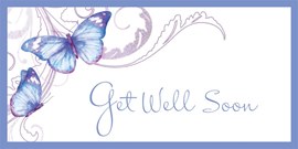 Butterfly Kisses Get Well Card