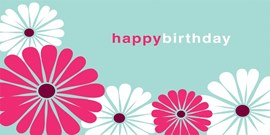 Bold Blooms Birthday Card