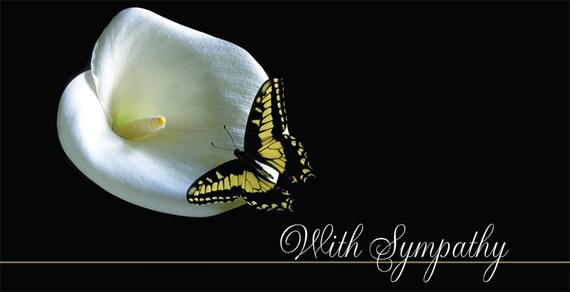 Butterfly and Lily Sympathy Card
