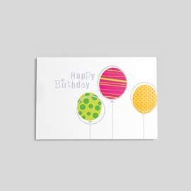 Birthday Greeting Cards with Balloon Themes