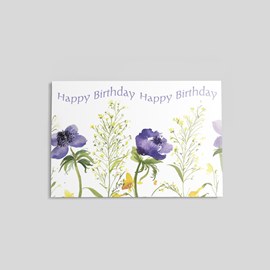 Flower Wishes Birthday Postcard
