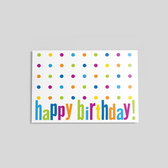 Dot Party Birthday Postcard