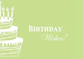 Wishes & Cake Birthday Card