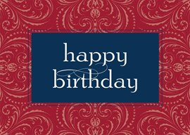 Simple Red Birthday Card