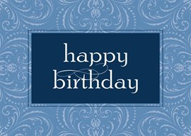 Simple Blue Birthday Card