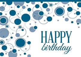 Geometric Blue Birthday Card