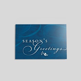Navy Swirls Holiday Postcard