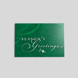 Green Swirls Holiday Postcard