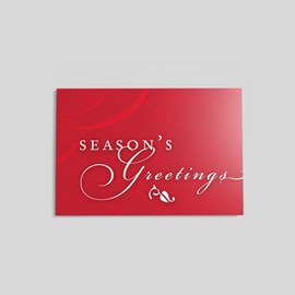Red Swirls Holiday Postcard