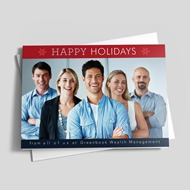 Patriotic Snowflakes Photo Card