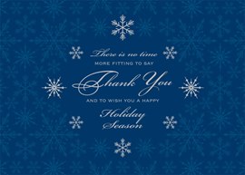 Snowflake Thank You Holiday Card