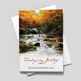 Waterfall Thanksgiving Card
